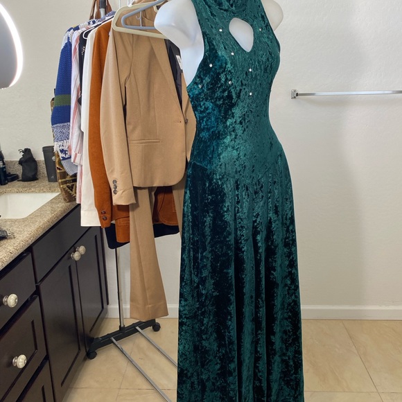 VTG Crushed Velvet Jumpsuit - Picture 8 of 8